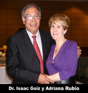 Doctor Isaac Goiz Dúran con Adriana Rubio